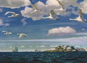 Arkady Alexandrovich Rylov In the Blue Expanse oil painting on canvas